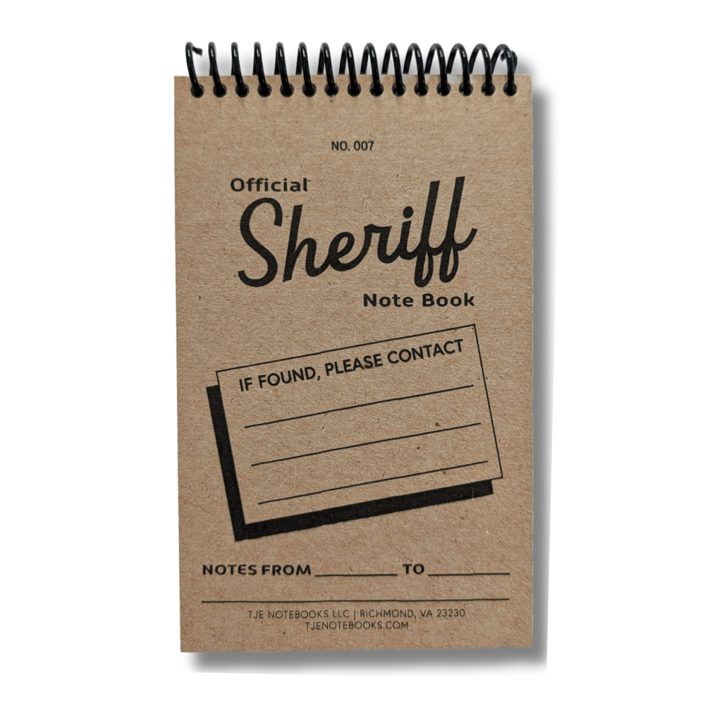 Image of a 4" x 6.5" Sheriff Notebook