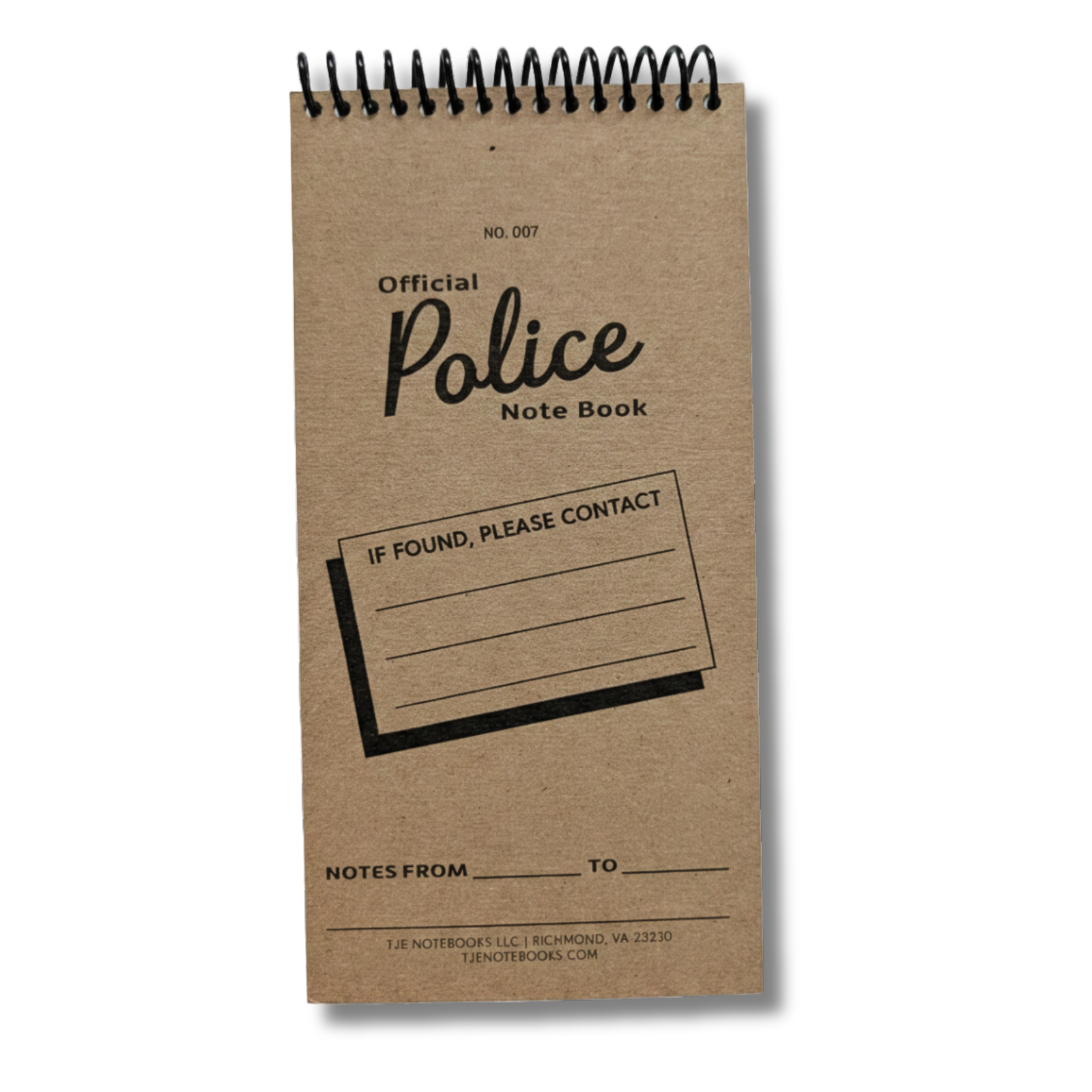 Image of a 4" x 8" Police Notebook