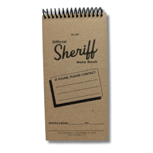 Image of a 4" x 8" Sheriff Notebook